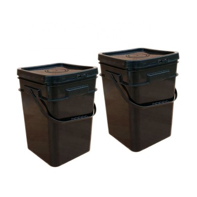 Square Buckets With Lid,Rectangular Plastic Pail For Paint,18 Liter Square Plastic Barrels