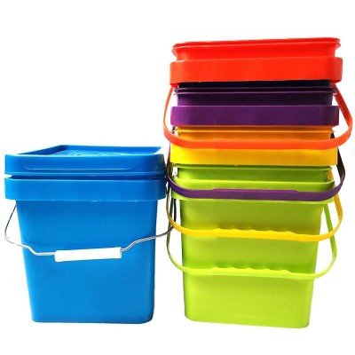 8l/10l /12l/15l/20lhigh Quality Square Rectangle Plastic Bucket/drum/pail/container With Lid