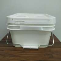 1.7 gallon plastic square bucket  plastic square pail with lid