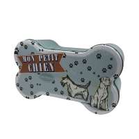 Metal Tin Bone Shaped Box Metal Dog Treat Tin Cans