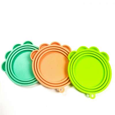 FDA Approved Silicone Universal Pet Food Can Cover Reusable Cat Dog Food Can Tops Lids