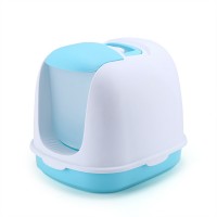 Clamshell closed litter box self-cleaning , fully enclosed cat sand basin with litter shovel clamshell design durable