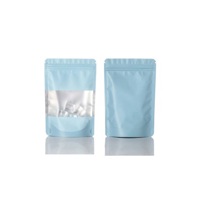 biodegradable food packaging plastic zipper bag for spices,candy,snacks,tea with clear window