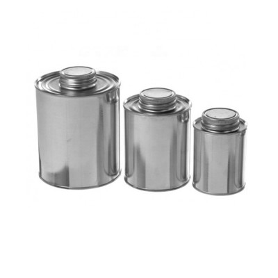 Top trade assurance round empty tin can with brush