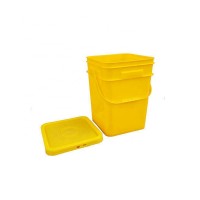 Top level best quality 20l pp green square plastic bucket