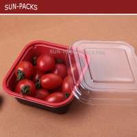 PVC PET PP plastic fruit clamshell tray packaging for vegetable/tomato/meat/food tray/container