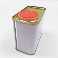 500ml metal tinplate rectangular screw cap top tin can