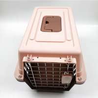 Manufacture wholesale cheap stocked airline approved PP plastic cat dog cage box pet travel carrier