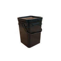 Unique hot sale black plastic bucket square