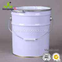 10L Tinplate paint metal pail with lock ring lid